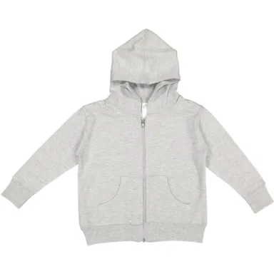 3346 Rabbit Skins Toddler Fleece Zip Hoodie in Heather front view