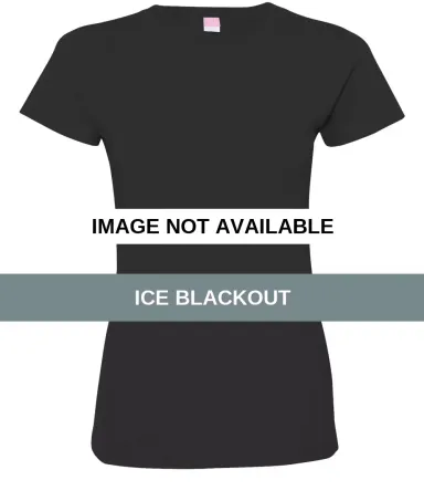 3516 LA T Ladies Longer Length T-Shirt ICE BLACKOUT front view