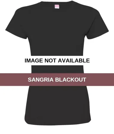 3516 LA T Ladies Longer Length T-Shirt SANGRIA BLACKOUT front view