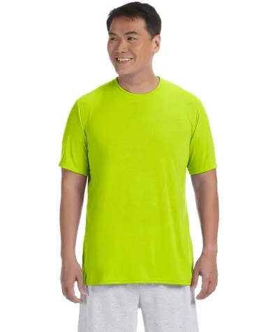 42000 Gildan Adult Core Performance T-Shirt  in Safety green front view