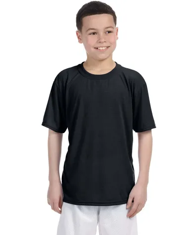 42000B Gildan Youth Core Performance T-Shirt in Black front view