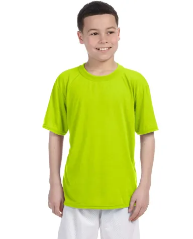 42000B Gildan Youth Core Performance T-Shirt in Safety green front view