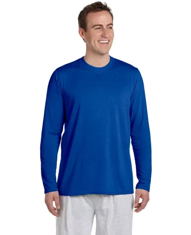 42400 Gildan Adult Core Performance Long-Sleeve T- in Royal front view