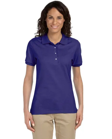437W Jerzees Ladies' Jersey Polo with SpotShield in Deep purple front view