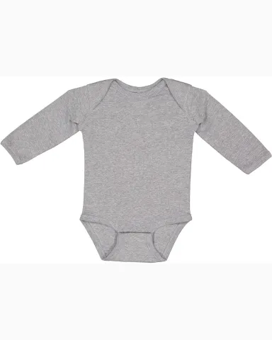 4411 Rabbit Skins Infant Baby Rib Long-Sleeve Cree in Heather front view