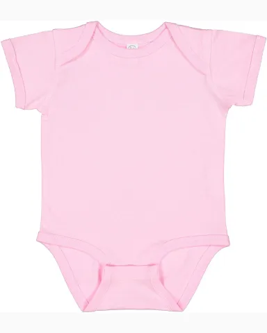 4424 Rabbit Skins Infant Fine Jersey Creeper in Pink front view