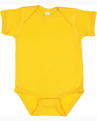 4424 Rabbit Skins Infant Fine Jersey Creeper in Gold front view