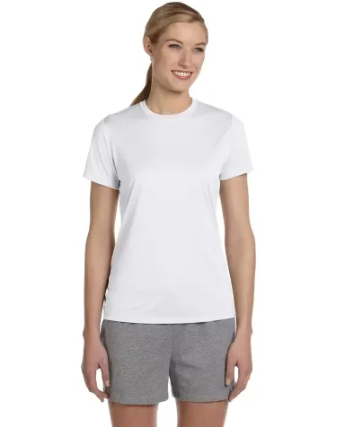 4830 Hanes Ladies' Cool DRI in White front view