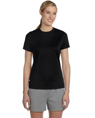 4830 Hanes Ladies' Cool DRI in Black front view