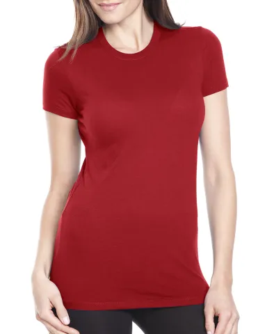 4990 Bayside Ladies' Fashion Jersey Tee in Red front view