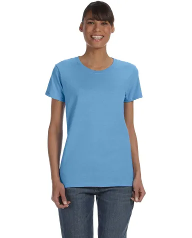 5000L Gildan Missy Fit Heavy Cotton T-Shirt in Carolina blue front view
