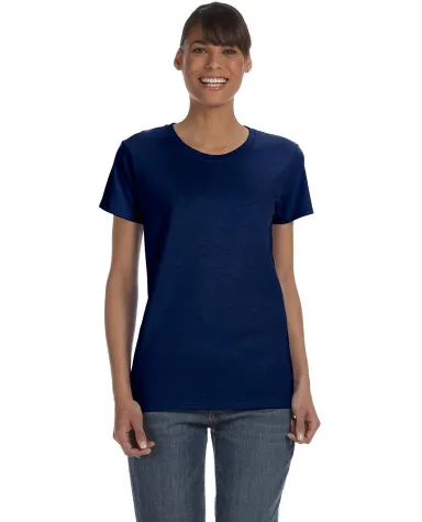 5000L Gildan Missy Fit Heavy Cotton T-Shirt in Navy front view