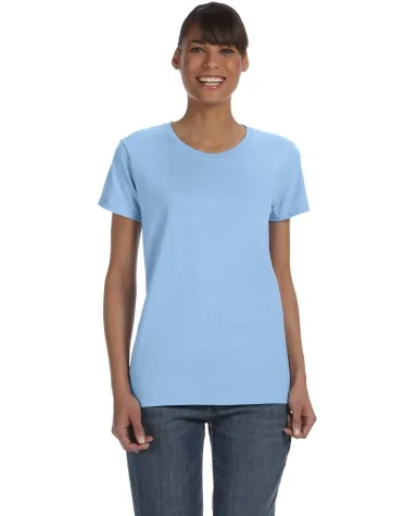 5000L Gildan Missy Fit Heavy Cotton T-Shirt in Light blue front view