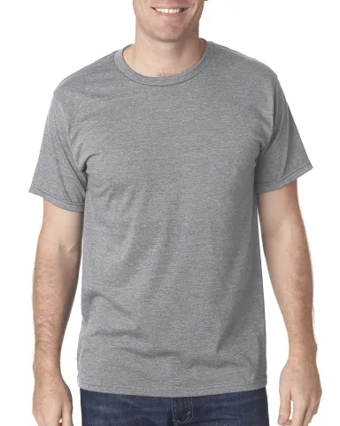 5010 Bayside Adult Heather Jersey Tee in Heather grey front view