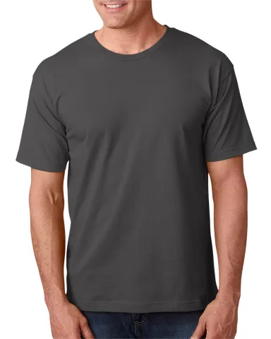 5040 Bayside Adult Short-Sleeve Cotton Tee in Charcoal front view