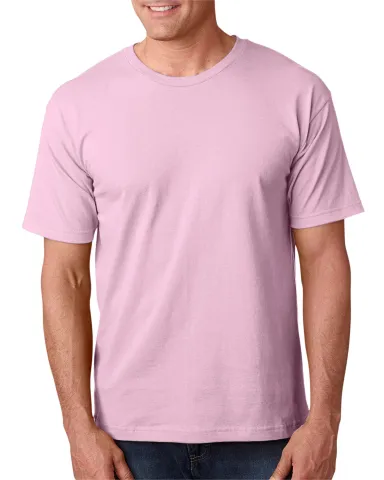 5040 Bayside Adult Short-Sleeve Cotton Tee in Pink front view