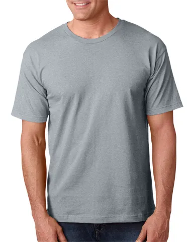 5040 Bayside Adult Short-Sleeve Cotton Tee in Dark ash front view