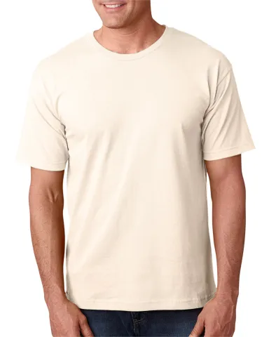 5040 Bayside Adult Short-Sleeve Cotton Tee in Natural front view