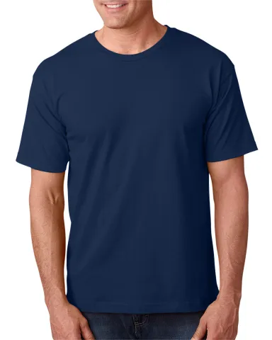 5040 Bayside Adult Short-Sleeve Cotton Tee in Light navy front view