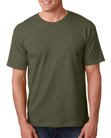 5040 Bayside Adult Short-Sleeve Cotton Tee in Olive front view