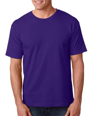 5040 Bayside Adult Short-Sleeve Cotton Tee in Purple front view