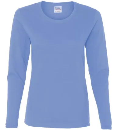 5400L Gildan Missy Fit Heavy Cotton Fit Long-Sleev CAROLINA BLUE front view