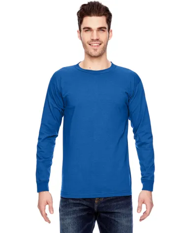 6100 Bayside Adult Long-Sleeve Cotton Tee in Royal front view