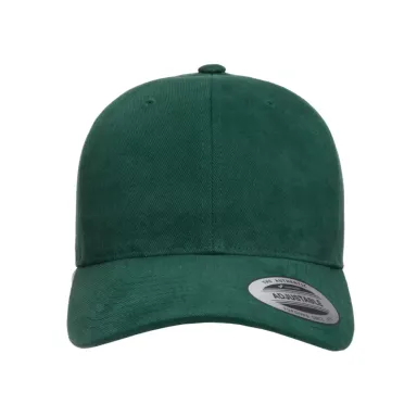 6363 Yupoong Solid Brushed Cotton Twill Cap SPRUCE front view