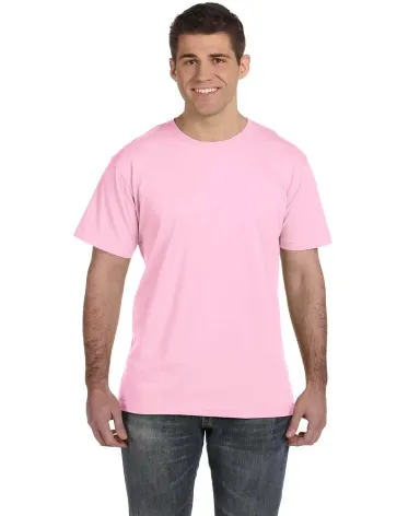 6901 LA T Adult Fine Jersey T-Shirt PINK front view