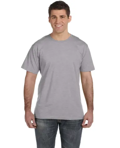 6901 LA T Adult Fine Jersey T-Shirt HEATHER front view