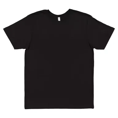 6901 LA T Adult Fine Jersey T-Shirt BLENDED BLACK front view