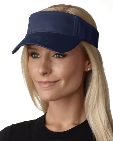 AC101 Adams Ace Vat-Dyed Twill Visor in Navy front view