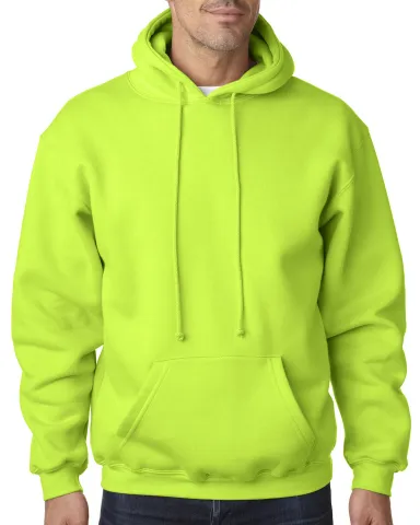 B960 Bayside Cotton Poly Hoodie S - 6XL  in Lime green front view