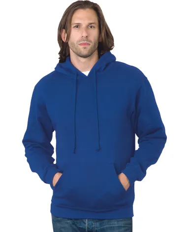 B960 Bayside Cotton Poly Hoodie S - 6XL  in Royal blue front view