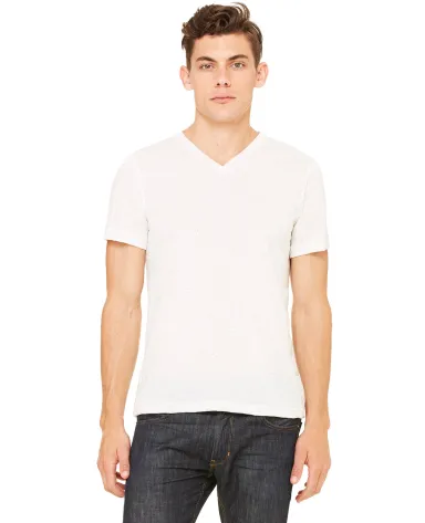 BELLA+CANVAS 3415 Men's Tri-blend V-Neck T-shirt in Oatmeal triblend front view