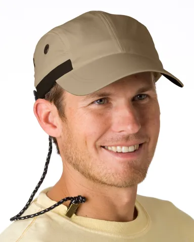 EF101 Adams Extreme Performance Cap in Khaki/ black front view
