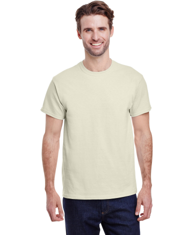 Gildan 5000 G500 Heavy Weight Cotton T-Shirt in Natural front view