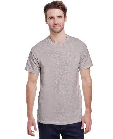 Gildan 5000 G500 Heavy Weight Cotton T-Shirt in Ash grey front view