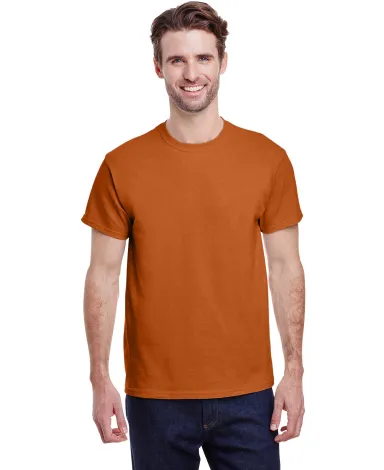 Gildan 5000 G500 Heavy Weight Cotton T-Shirt in T orange front view