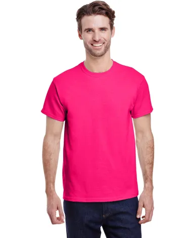Gildan 5000 G500 Heavy Weight Cotton T-Shirt in Heliconia front view