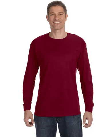 5400 Gildan Adult Heavy Cotton Long-Sleeve T-Shirt in Garnet front view