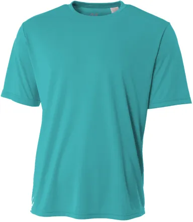 N3142 A4 Adult Cooling Performance Crew in Teal front view