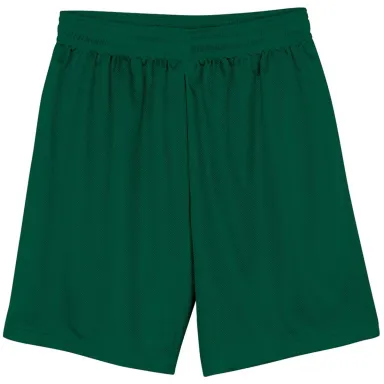 N5184 A4 7 Inch Adult Lined Micromesh Shorts in Forest green front view