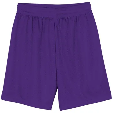 N5184 A4 7 Inch Adult Lined Micromesh Shorts in Purple front view