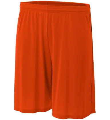 N5244 A4 Adult 7 inch Performance Short No Pockets in Athletic orange front view
