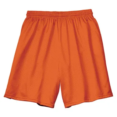 N5293 A4 Adult Lined Tricot Mesh Shorts in Athletic orange front view