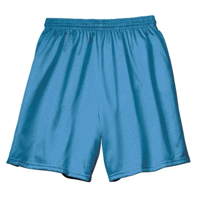 N5293 A4 Adult Lined Tricot Mesh Shorts in Light blue front view