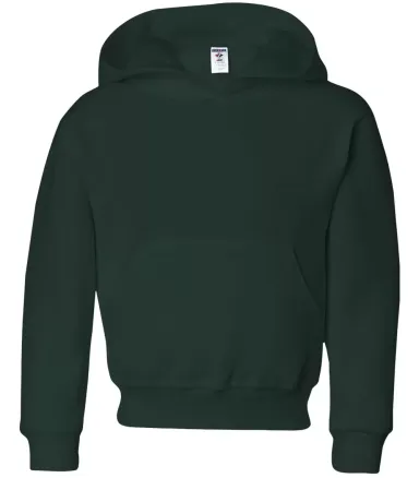 996Y JERZEES® NuBlend™ Youth Hooded Pullover Sw FOREST GREEN front view