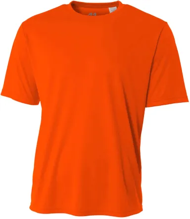 NB3142 A4 Youth Cooling Performance Crew in Safety orange front view