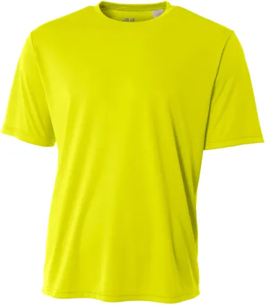 NB3142 A4 Youth Cooling Performance Crew in Safety yellow front view